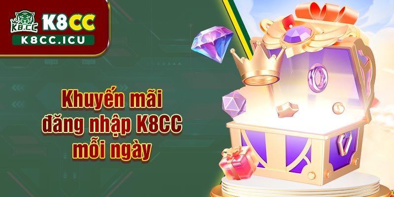 khuyến mãi đăng nhập K8CC mỗi ngày