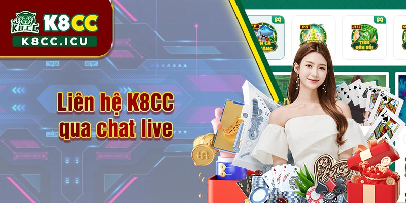 Người chơi liên hệ K8CC qua chat live